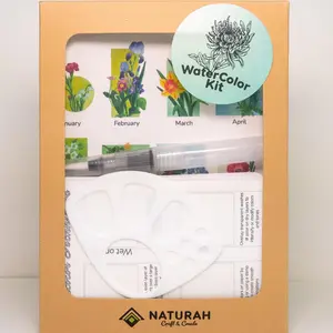 Monthly Flowers WaterColor Kit | Birth Flowers Watercolor kit, DIY Coloring kit, Arts & Crafts, Water Paint Kit, DIY Art Kit, DIY Postcards