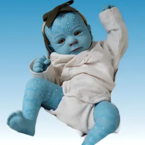 Reborn 19 inch 48 cm Real Lifelike Handmade Avatar Reborn Baby Dolls Realistic Soft Cloth Body Newborn Baby Girl Doll chubby  doll