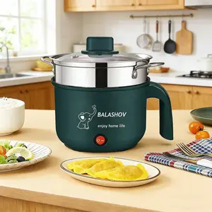 Multifunctional Electric Cooking Pot with Handle, Multifunctional Hot Pot, Portable Non Stick Ramen Noodles Cooker with Steamer, Electric Steamer for Home and Dormitory, Summer for Gift