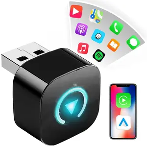 Wireless CarPlay Adapter for iPhone & Android - 2.4G/5G Dual Band WiFi, Fast Connection, No Latency, Hands-Free Control, 2 in 1 dongle for factory wired CarPlay cars