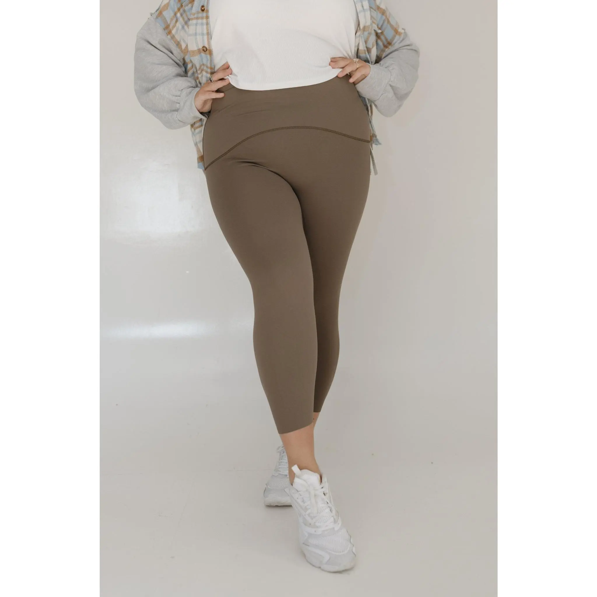 Women's SPANXshape™ Booty Boost® 7/8 Compression Leggings - Mineral Color, Spandex Bottoms with Pocket, High Waist Bottom Lifting Seamless Active Athleisure Casual Wear, Bottom Lifting Leggings, High Waist Leggings