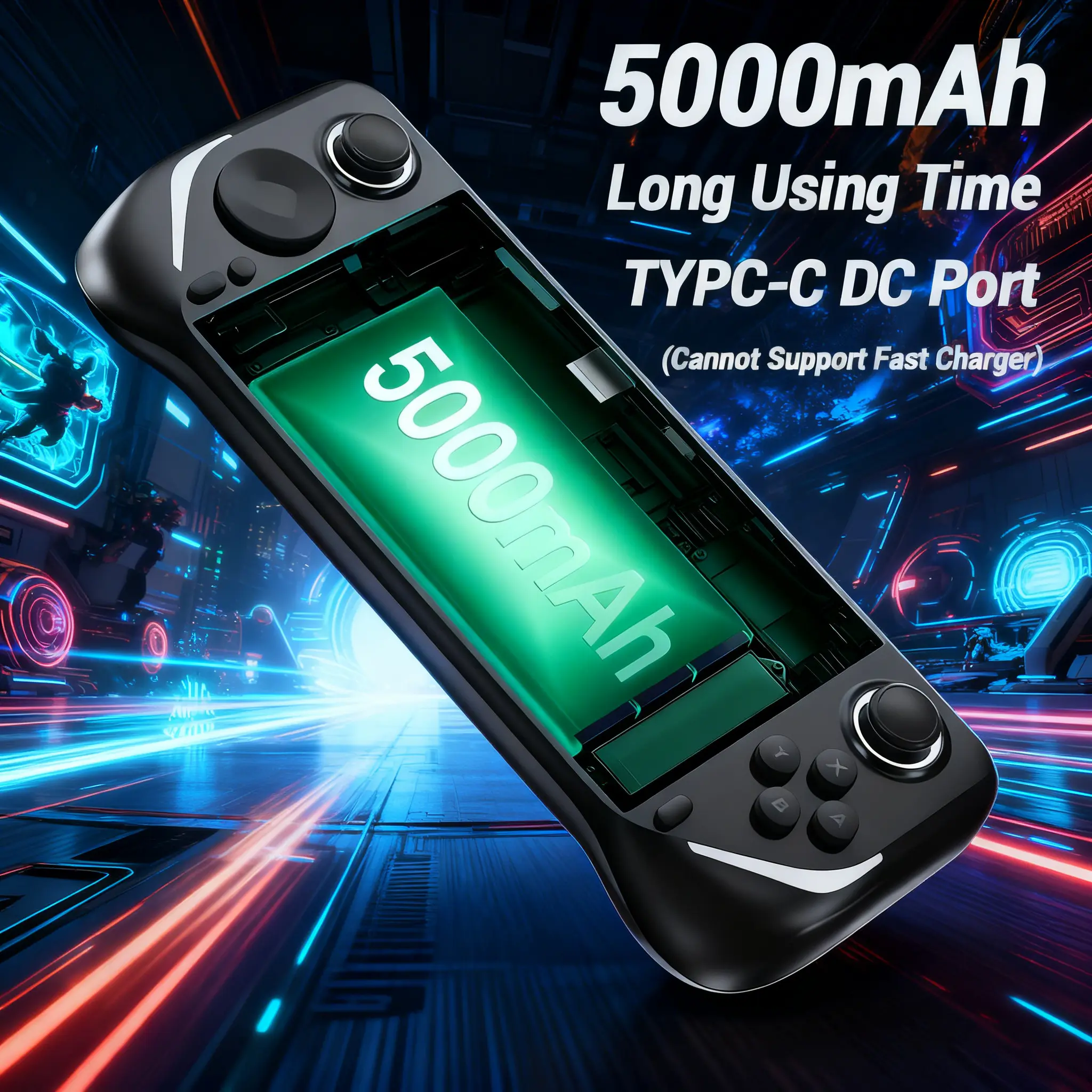 Portable Handheld Game Console E6, HD IPS Screen, Supports TF Card 64GB, Durable Abs Structure, USB Charging, Long Battery Life, Rechargeable Game Console