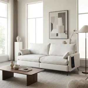 【1 Packaging Shipping】Fansace 2 Seater Modular Sectional Sofa Furniture for Living Room Lounge – Easy to Assemble & Move, Space Saving Couch for Apartment & Small Homes, Compact Box Shipping