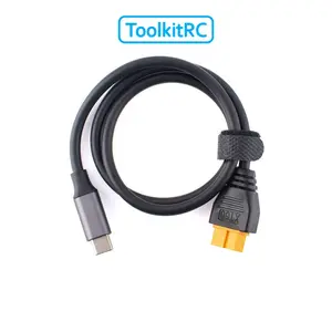 100W USB C to XT60 Charging Cable, 1.65FT Type C to XT60 Female Adapter PD 100W max Charging Cable for Drone, Solar Battery,etc for Tool-kitrc M7 M6 M6D M8S Charger(0.5M/1.65F)