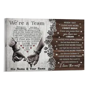 Meeting You Is Destiny Canvas Painting - Romantic Couples Wall Art, I Love You Anniversary & Birthday Gift for Her/Him