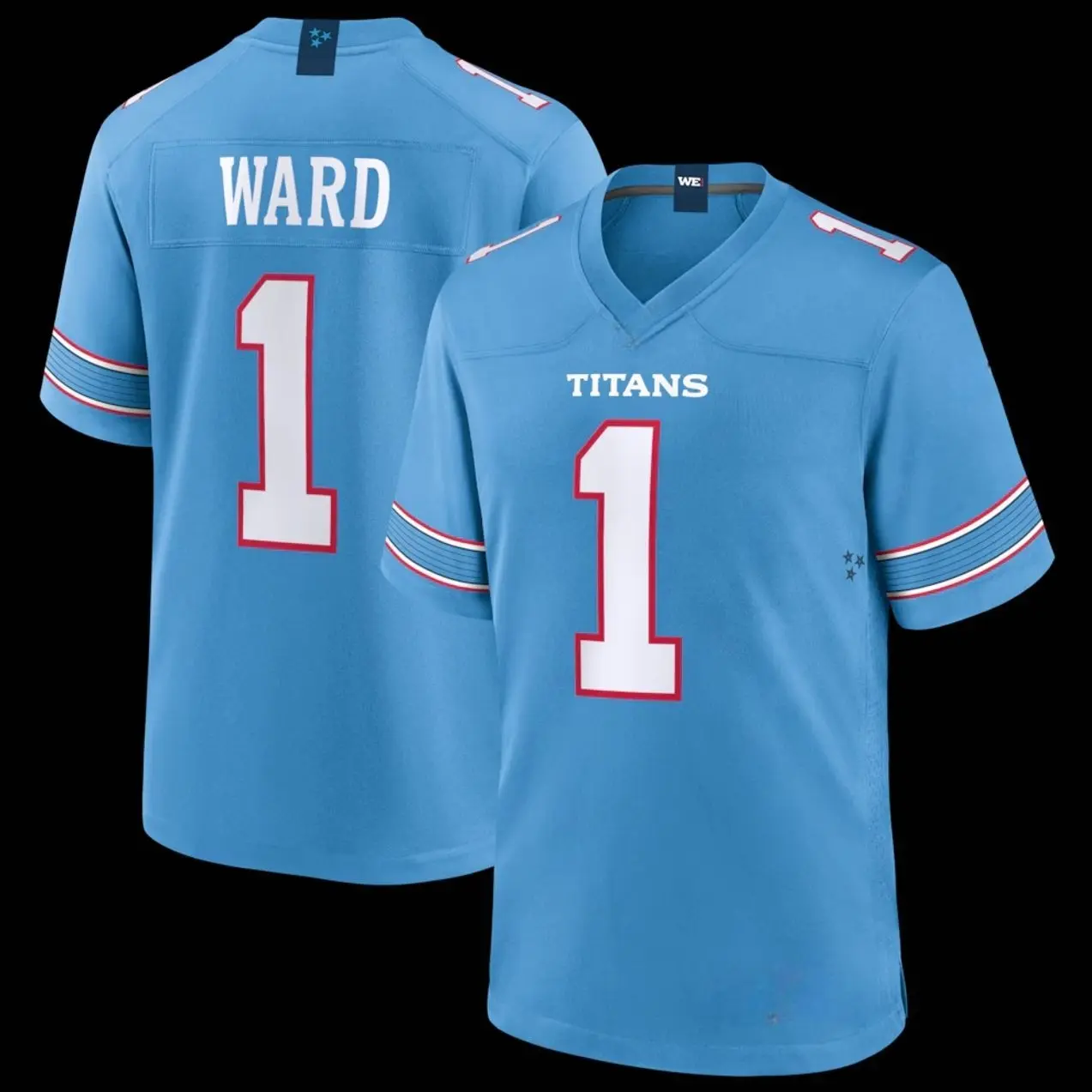 Unisex Football inspired by Titans Ward 1 Game Player Jersey -  Light Blue