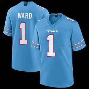 Unisex Football inspired by Titans Ward 1 Game Player Jersey -  Light Blue