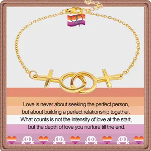 Lesbian Bracelet, Lesbian Pride Gifts, LGBT Pride Jewelry for Couples,Girlfriend, Anniversary, Birthday, Wedding,Pride Month