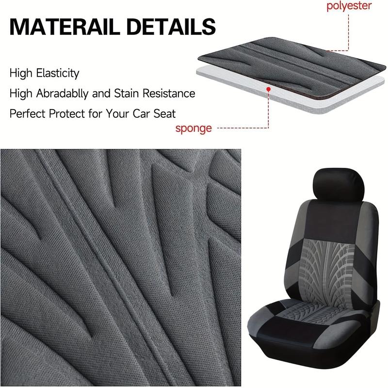 5 Seater Universal Car Seat Cover Full Set 3D Tire Print with Steering Wheel Cover Quick Install for Most Cars Trucks SUVs Easy No Dismantling Needed 5 Seater Universal Car Seat Cover Full Set 3D Tire Print with Steering Wheel Cover Quick Install for Most Cars Trucks SUVs Easy No Dismantling Needed