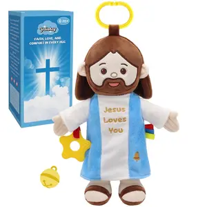 Yelakey Baby Jesus Plush Toy 11.8" with Multi-Sensory Accessories, Soft Religious Gift for Babies, Baptism & Easter Decor
