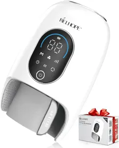 Hand Massager with Heat and Compression for Arthritis and Carpal Tunnel Relief, Finger Wrist Massager with 9 Modes & 4 Hot Cold Therapy, Timer, Ideal Gifts for Women Men, White