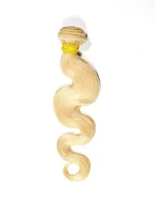 Russian Blonde Body Wave Hair Extensions - Virgin Human Hair, Soft Waves, 12"-26" Lengths, 100g/3.5oz