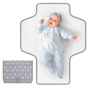 Portable changing mat for baby changing bags or changing tables. One-handed changing mat. Waterproof travel changing mat. Perfect for baby showers, newborn essentials, unisex baby products, Christmas, Halloween, or Thanksgiving gifts.