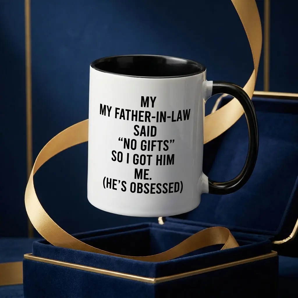 Personalized Father In Law Mug, Custom Gift For Dad From Son In Law, Grandpa Coffee Cup, Unique Birthday Present For Him, 11oz