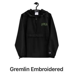 Gremlin Embroidered Jacket - Black with Embroidery Detailing