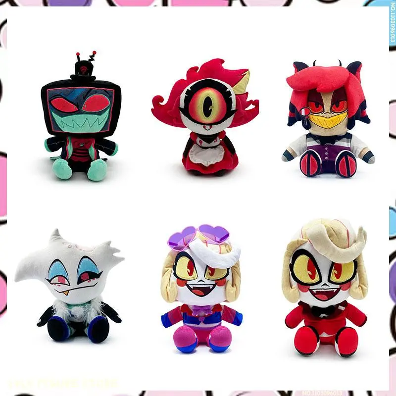 New Hazbin Hotel Plush Volks Alastor Angel Charlie Figure Cartoon Stuffed Doll 23cm Figurine Plushies Collection Christmas Gifts