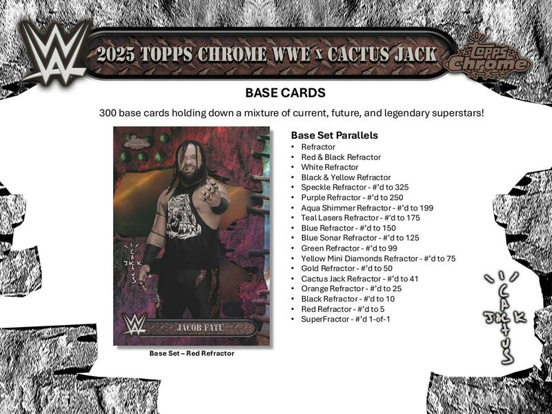 1 Full Box - 2025 Topps Chrome WWE x Cactus Jack Hobby