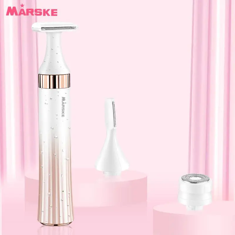 3 in 1 Electric Shaver with Base, USB Type-C Rechargeable Hair Removal Tool for Arms, Legs, Underarm, Bikini Area, Wet and Dry Use