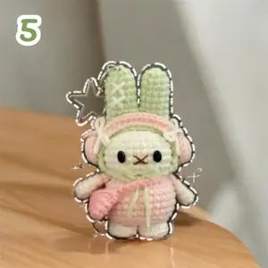 Handmade Crochet Miffy Bunny Lifestyle Keychain Bag With Charm, Handmade crochet Keychain, Keychain crochet, Easter day, Gift For Her