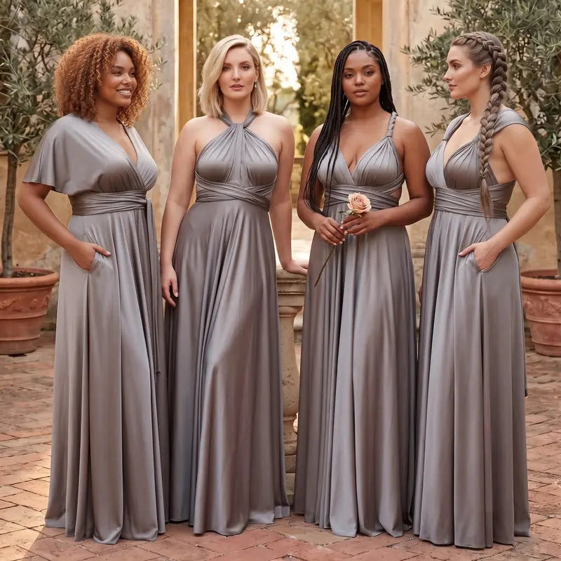 flattering bridesmaid dresses for all body types different bridesmaids Size:Larger content-model:olivia Club Monaco | Dresses Maxi dress