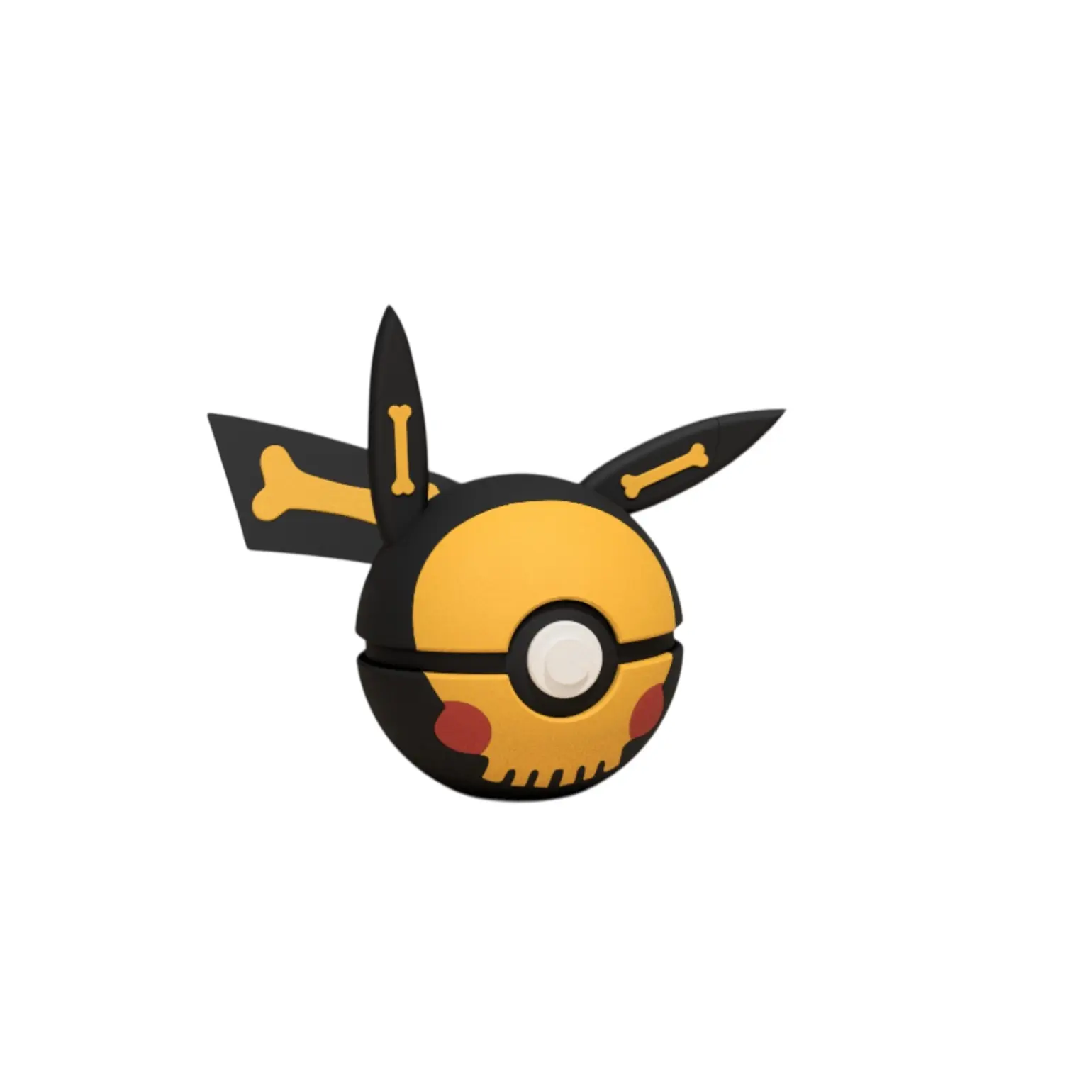 Pikachu Skeleton Poke Ball 3D Printed Statue - Pokemon-Inspired Home Decor Collectible for Home Use, Statues