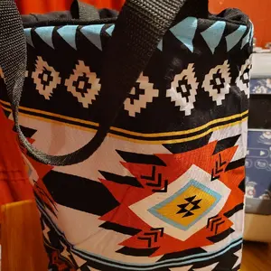 traditional native print bag