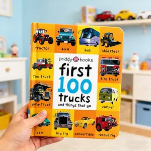 First 100 Trucks & Things That Go Board Book, English Language Learning for Kids, Interactive Vocabulary Building, Perfect for Home Education