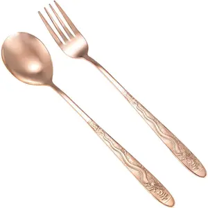 99.99% Pure Copper Utensils Copper Flatware with Chinese Beautiful Meaning Suitable for Kitchen Home Wedding Party Dishwasher Safe (1 Type)