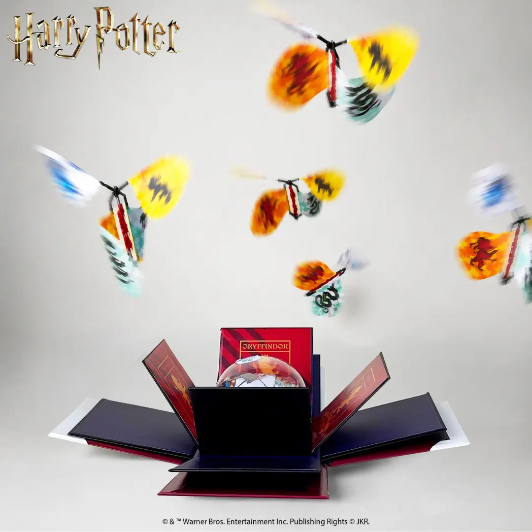 Harry Potter Gryffindor Explosion Box Officially Licensed By Send A Cake - Create memories & celebrate birthdays, anniversaries, grads & more with this unique gifting experience! Including a flurry of house crest butterflies & cake, the perfect combo!