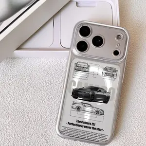 Supercar C-Chevrolet Cool Protective Phone Case Magnetic Clear Case for iPhone 17 16 15 14 13 12 11 Pro Max Plus | Reliable MagSafe Suction | Anti-Yellowing Slim Cover | Raised Edge Protection for Camera & Screen | Phone Accessory Compatible