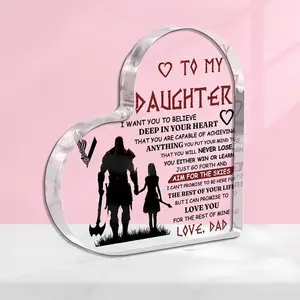 Acrylic Plaque Gift for Daughter From Dad, Family Gift, Father-Daughter Gift, Birthday Present for Daughter, Home Decor, Acrylic Plaque Sign