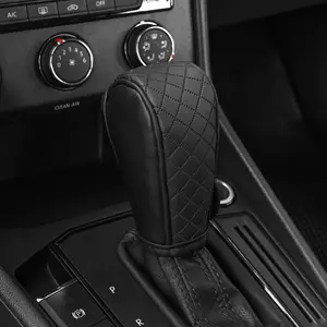 PU Leather Car Automatic Shift Knob Cover, Non-slip Car Gear Shift Protective Cover, Car Interior Accessories, Car Interior Kit