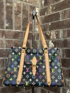 Pre-owned Louis Vuitton Canvas Shoulder Bags Aurelia Handbag Monogram Black Multicolor MM 32467