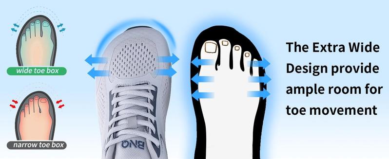 AOV Womens Wide Toe Box Walking Shoes Casual shoes Arch Support Plantar Fasciitis Running Tennis Sneakers Training Shoes