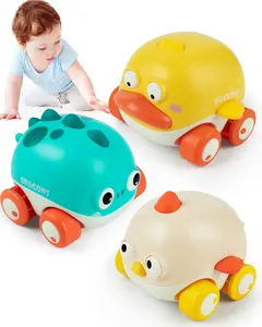 Vanmor Toy Cars for 1 2 Year Old Toddler, Animal Cartoon Car for Boy Gifts, Wind up Cars Outdoor Travel Toys for，Toddlers 1-3, Baby Bath Toys Dinosaur Cars