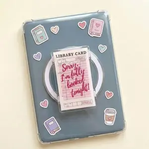 Sorry I'm fully Booked Tonight Kindle Phone Grip Library Card Magnetic Kindle Holder Kindle Accessories Bookish Merch Gift for Book Lover