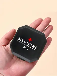 Portable Compartment Medicine Box, 6-Compartment Capsule Storage, Travel Pill Case, Mini Pill Organizer, Moistureproof Vitamin Container, Medical Organizer, Healthcare