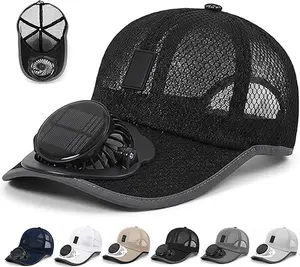 Solar Rechargeable Cap,Solar Panel Fan Hat,2026 New Solar Fan Hat, Mesh Baseball Cap with Solar Fan,for Outdoors Usb Adjustable Sun