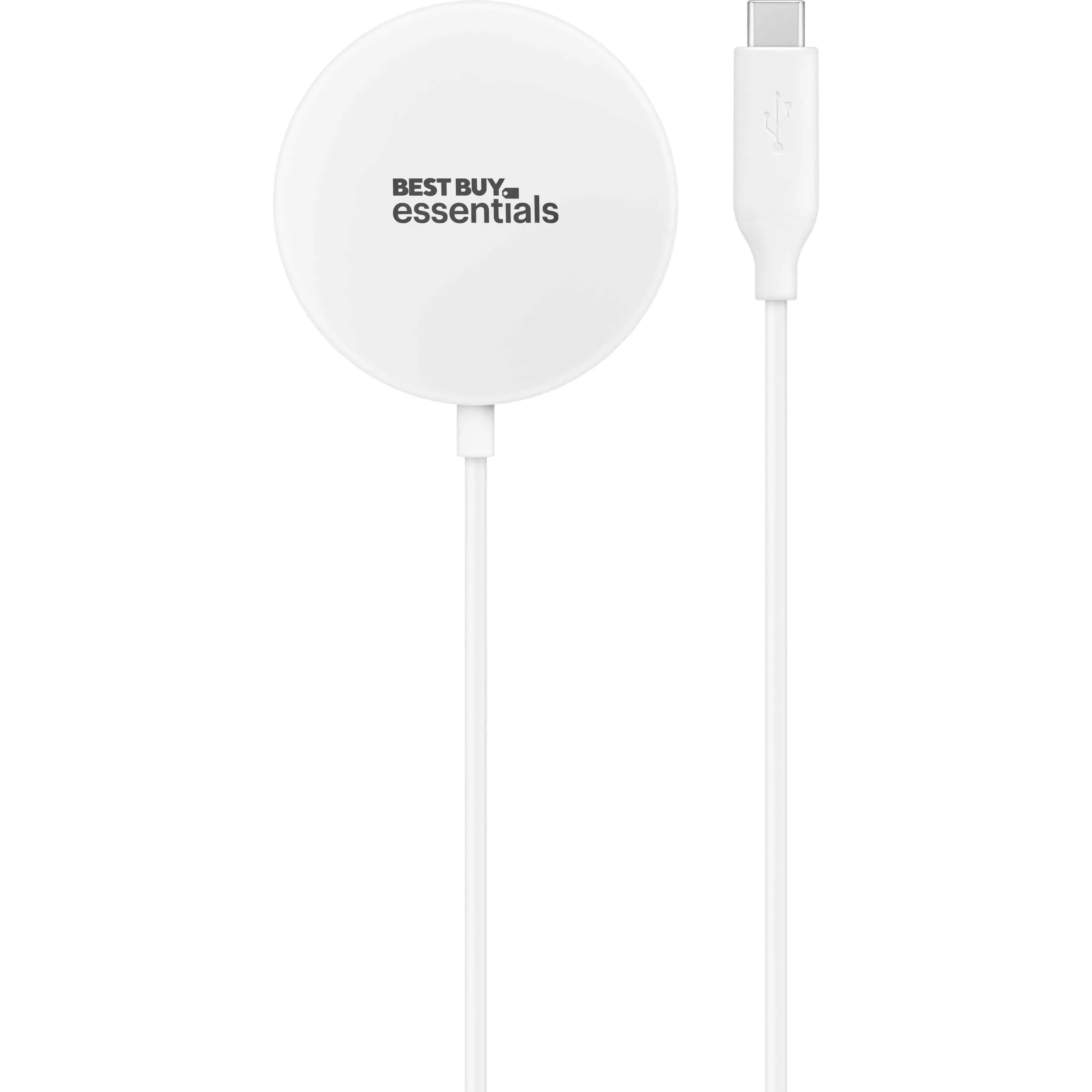 Best Buy essentials - Magnetic 7.5W Wireless Charger for iPhone 1615141312 Series MagSafe Compatible Devices - White