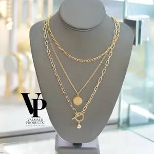 Valmaur Products Golden Layers Necklace Set Luxury Jewelry for Women