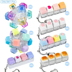 Keyboard Shaped Stress Relief Keychain, Ultra-Precise Design, Perfect for Adult Relaxation, Touch Feedback, Sensory Fidget Keychain, Daily Gift, Valentine's Day Gift, Cute Keychain