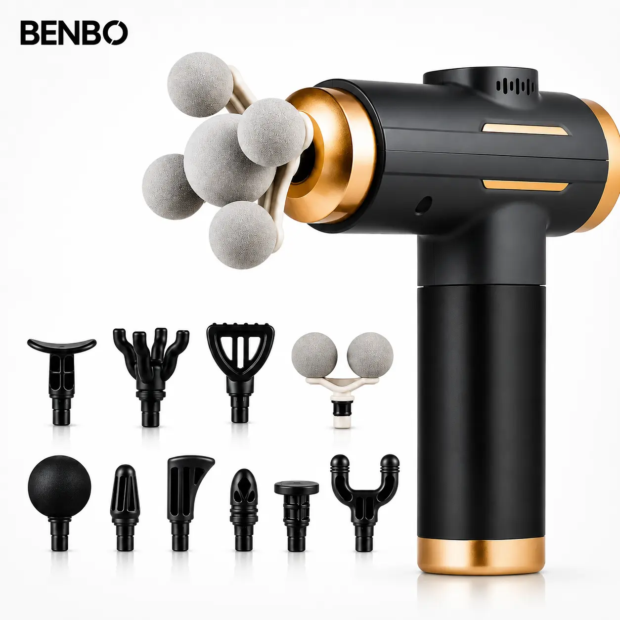Massage Gun ,99 Levels 11 Replacement Heads, Handheld Deep Tissue Muscle Massager, Portable Fascia Massager Electric Fitness Equipment for Neck Shoulder Relaxer Abdomen Waist Legs Full Body Muscle Relaxation Self Care Gear