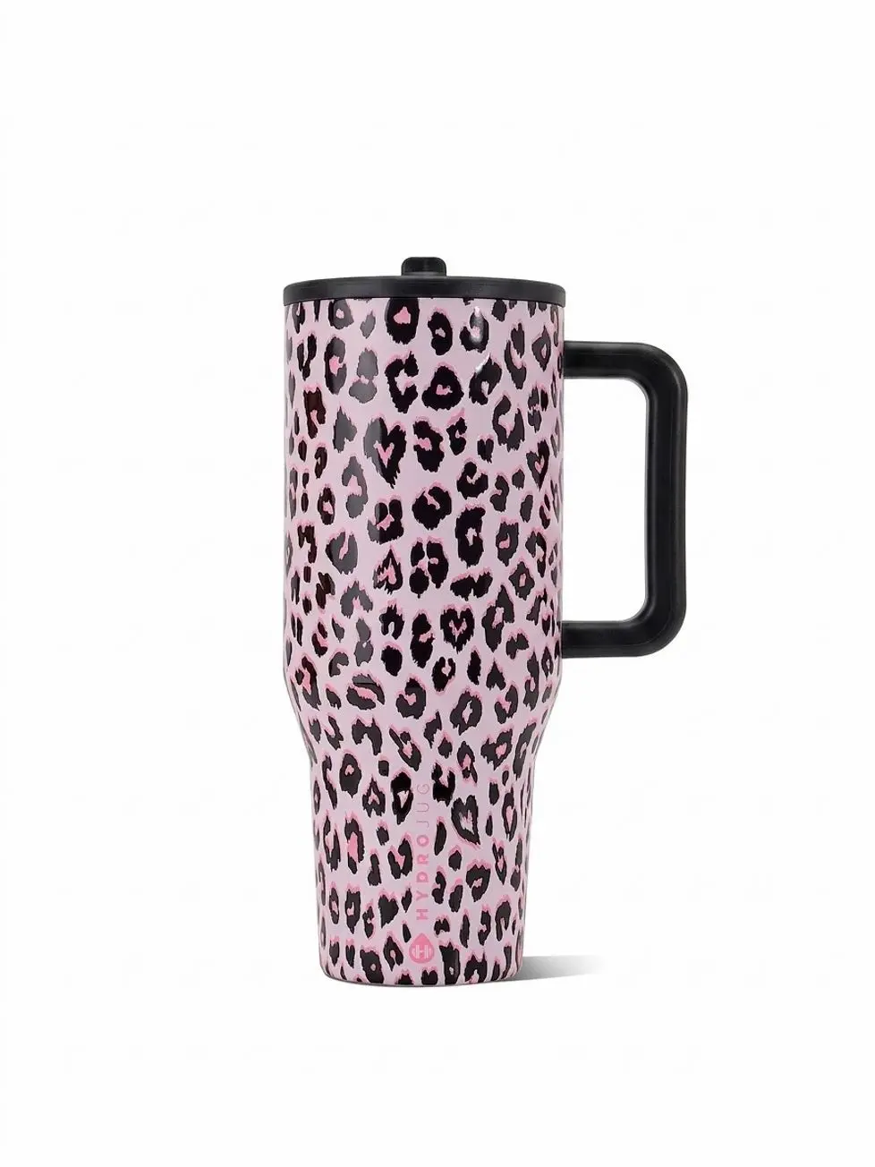 PINK x HydroJug 40oz Traveler Water Bottle Leopard Print Limited Edition, 40 Oz Traveler , Leak-Proof Insulated Tumbler with Flip Straw & Cup Holder Fit Flasks Lid Drinkware Leakproof Tumbler