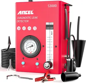 ANCEL S3000 Smoke Machine Automotive with Built-in Air Compressor, Pressure Gauge & Adjustable Flow Meter, Automotive Smoke Machine Leak Detector for EVAP,Fuel,Vacuum,Intake,Exhaust & More Car System