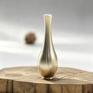 Brass Mini Flower Vase Desktop Decorative Item, Creative Metal Vase Craft, Wall Cabinet Decoration, Unique Home Ornament, Modern Home Decor