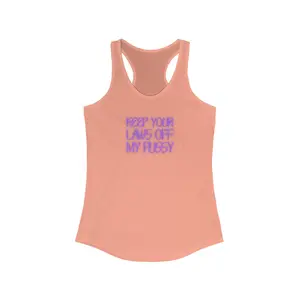 KEEP YOUR LAWS OFF MY PUSSY Racerback Tank, Feminist Apparel, Women's Workout Top, Summer Sleeveless Shirt, Protest Gear