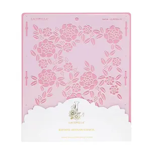 Cake Decorating Stencil SAFIA Floral Pattern