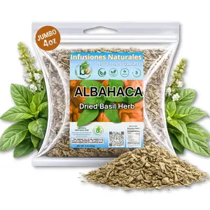 VIRAL Infusiones Naturales Albahaca Seca para Té y Condimento 4oz Vegan 100% Natural Dried Basil Herb for Cooking & Tea Making - Herbal Blend