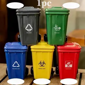 Creative Trash Can Shaped Novelty Cup, Funny Waste Bin Design Stylish Drinking Tumbler, BPA Free Food Grade Durable Plastic Coffee Mug, Easy Clean Reusable Drinkware, Gag White Elephant Gifts for Men Women, Home Office Desk Accessories & Essentials