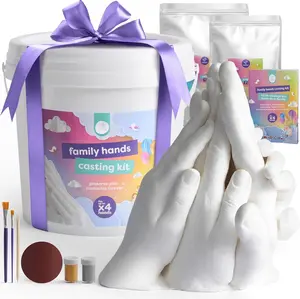 Family Hands Casting Kit - XL  Hand Casting for 4 Hands, High-Quality Materials, DIY Keepsake for Engagements, Weddings, and Family Memories